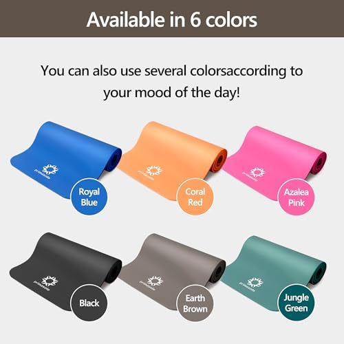 1/2-Inch Extra Thick NBR Yoga Mat with Enhanced Stability - Textured Design, Lightweight Mat with Carrying Strap & Case for Yoga, Pilates, Gym & Home Use (Multiple Colors) - Image 7