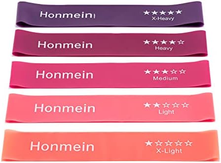 Resistance Bands for Working Out, Exercise Bands with 5 Resistance Levels Fit for Home Fitness, Strength Training, Natural Latex Resistance Band Include Instruction Guide and Carry Bag