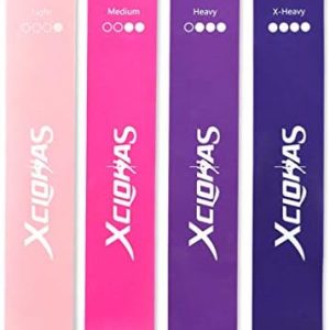 Mini Loop Resistance Bands with User Guide and Carry Bag, Exercise Bands for Legs and Butt Stretching Workout Home Yoga Fitness Training Equipment 12" x 2"