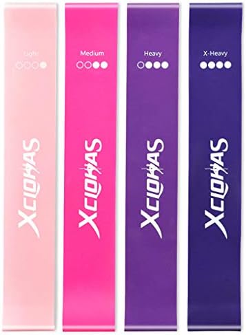 Mini Loop Resistance Bands with User Guide and Carry Bag, Exercise Bands for Legs and Butt Stretching Workout Home Yoga Fitness Training Equipment 12" x 2"