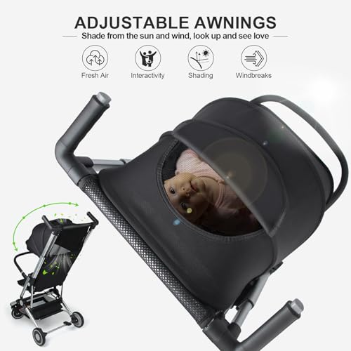 Travel Stroller for Airplane Ultra Compact Umbrella Stroller One-Handed Folding Design Overhead Friendly Lightweight Aluminum Alloy Frame - Image 7
