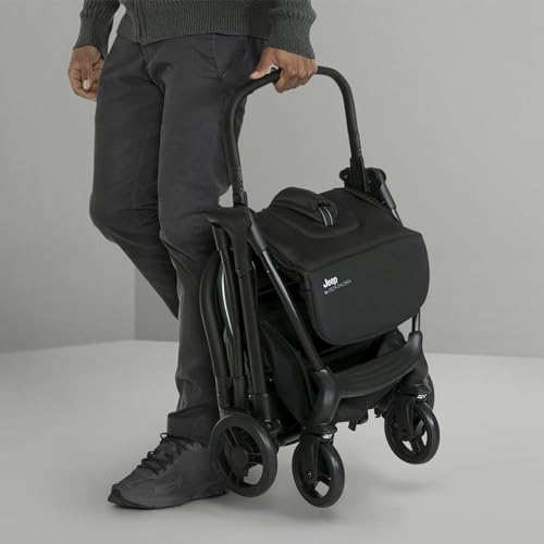 Jeep Altitude Compact Travel Stroller by Delta Children Greenguard Gold, Easy One Hand Fold, Lightweight, Extendable Canopy with Peek-a-Boo Window, Reclining Seat, 4 Wheel Suspension, Olive Green - Image 3