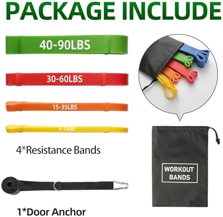 Resistance Bands for Working Out, Pull Up Assist Bands Set, Workout for Women and Men, Exercise Bands,Training, Plasticity, Physical Therapy at Home/Gym - Image 5
