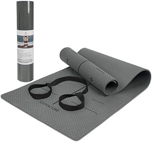 Extra Large Yoga Mat 72" x 26" - Non Slip Exercise Mat 8mm Thick Eco Friendly with Carrying Strap for Yoga, Pilates, Home Workouts & Floor Fitness