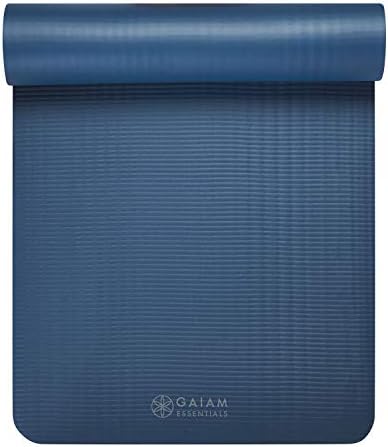 Gaiam Essentials Thick Yoga Mat Fitness & Exercise Mat with Easy-Cinch Carrier Strap,72"L X 24"W X 2/5 Thick, 10mm - Image 10