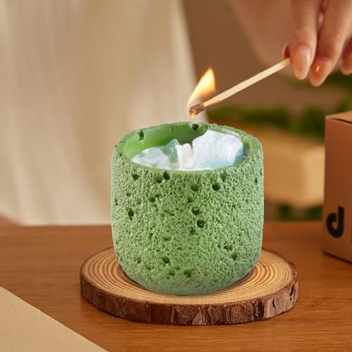 Gardenia Scented Candles for Women, Crystal Candle, Soy Candles with Healing Crystals,Candles Gifts for Women, Gardenia+Green Crystal, 10 Oz 40 Hours Burn, Candles for Home Scented - Image 4