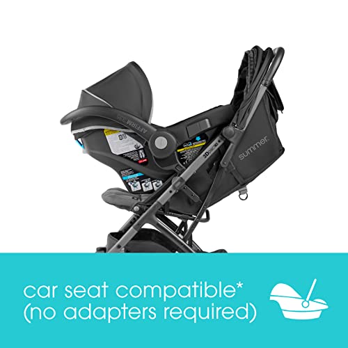 Summer Infant 3Dpac CS Compact Stroller, Black – Car Seat Adaptable Baby Lightweight Stroller with Convenient One-Hand Fold, Reclining Seat and Extra-Large Canopy - Image 3