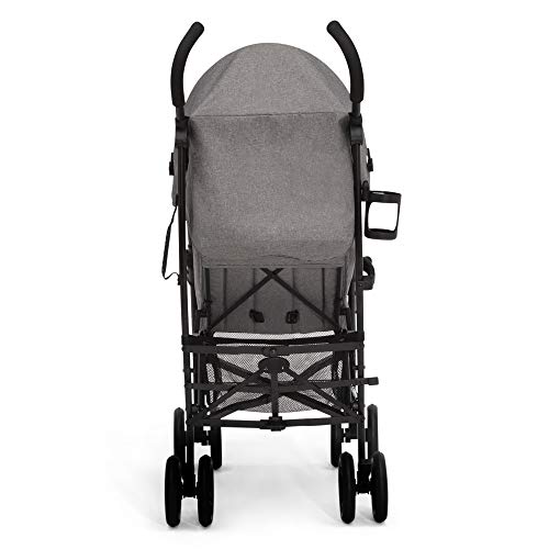 Jeep PowerGlyde Plus Stroller by Delta Children Lightweight Travel Stroller with Smoothest Ride, Aluminum Frame, 4-Position Recline, Extra Large Storage Basket, Grey - Image 8