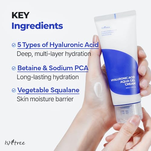 IsNtree Hyaluronic Acid Aqua Gel Cream 100ml, 3.38 fl oz | Korean Skincare | Lightweight Moisturizer | Quick-Absorbing Hydration | For Oily to Combination Skin - Image 5