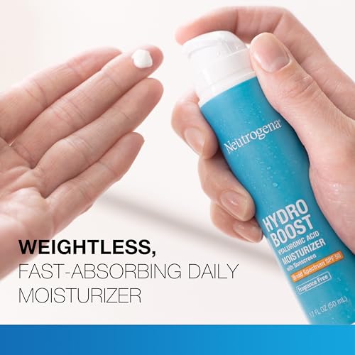 Neutrogena Hydro Boost Hyaluronic Acid Face Moisturizer with Sunscreen, Broad Spectrum SPF 50, Fragrance Free Facial Moisturizer to Hydrate & Soothe Dry Skin, 1.7 fl. oz - Image 4