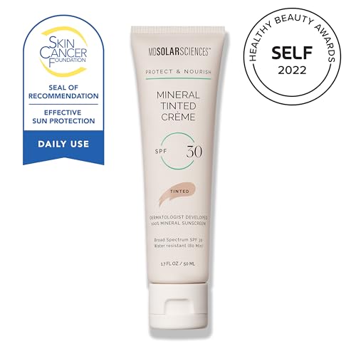 MDSolarSciences Mineral Tinted Crème Sunscreen SPF 30 | Water-Resistant, Broad Spectrum UV Protection | Blendable Micronized Zinc Oxide Cream | Natural Matte Finish for All Skin Types (1.7 Fl Oz) - Image 2