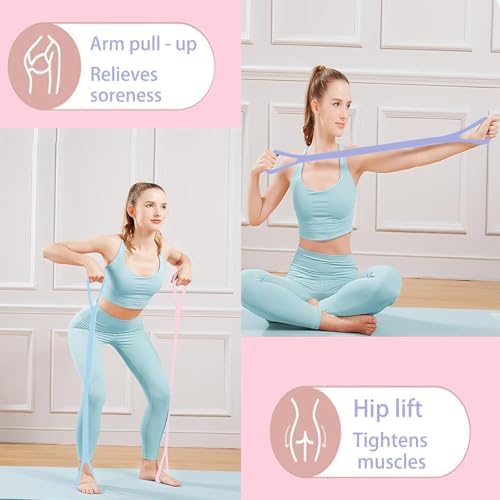 Figure 8 Resistance Bands for Yoga Pilates and Fitness Elastic Stretching Resistances Band for Arms, Back, Shoulders, and Chest Workouts, Versatile Pilates Equipment for Women and Men (3 Pack) - Image 6