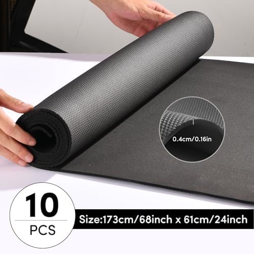 10 Pack Yoga Mats Bulk, 68'' x 24'' x 4mm Thick Black Yoga Mats for Kids and Adults, Anti-Slip Tear-Resistant Exercise Mat for Fitness Stretching Home Workout Gym and Studio - Image 2