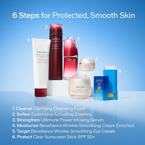 Shiseido Clear Sunscreen Stick SPF 50+ - Invisible Broad-Spectrum Face Sunscreen - Wear Under & Over Makeup - Lightweight Formula - All Skin Types - Image 9