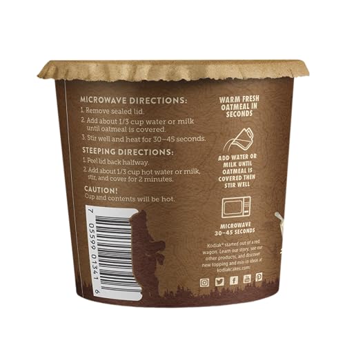 Kodiak Cakes Instant Protein Chocolate Chip Oatmeal in a Cup, 2.12oz (Pack of 12) - Image 5
