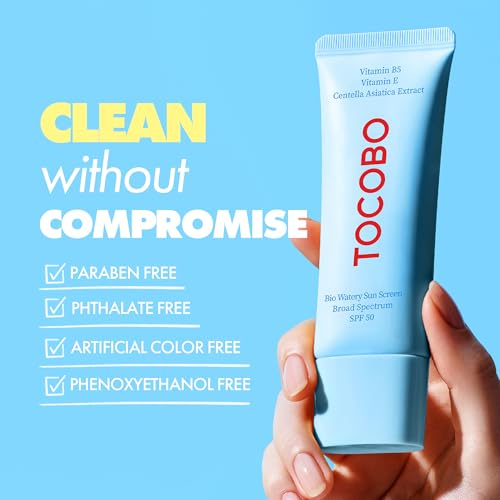 Bio Watery Sunscreen SPF 50 Broad Spectrum Korean Facial Sun Cream with Hyaluronic Acid - Lightweight Daily Face Sunblock Lotion - Vegan, Hypoallergenic, Oxybenzone-Free 1.35 fl oz - Image 7