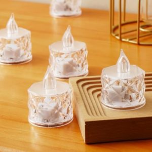 12 Pack Flameless LED Tea Lights Candles Battery Operated, Safe Flickering Lights for Yoga/Home/Wedding Decor, Holiday Gifts & Romantic Ambiance Decorate (1.5" 1.9")