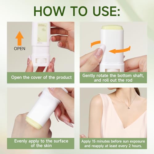 Sunscreen Stick SPF PA50++++ Centella Sunscreen Korean Sunscreen Stick Soothing Moisture Matte Sun Stick for Face & Body Non Greasy, No White Cast - Image 7