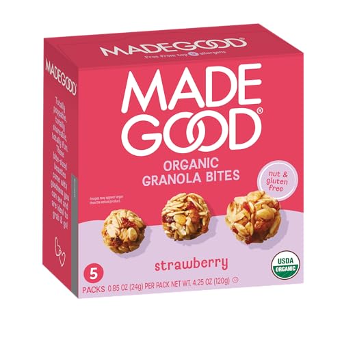 MadeGood Organic Strawberry Granola Bites, 5ct x 0.85oz - Image 5
