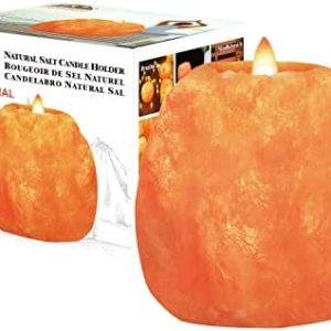 Himalayan Glow Hand Carved Himalayan Salt Candle Holders, Home Decor Item great as a Night light