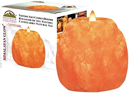 Himalayan Glow Hand Carved Himalayan Salt Candle Holders, Home Decor Item great as a Night light
