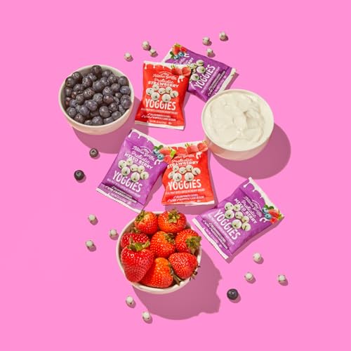 Nature's Garden Probiotic Yoggies Multi Pack, 21oz (Strawberry Yoggies 15x0.7 oz +Mixed Berry Yoggies 15x0.7 oz), Strawberry and Mixed Berry Yogurt Covered Snack, High Fiber, Real Fruit Pieces, No Artificial Flavors or Colors, Snack for Adults - Image 8