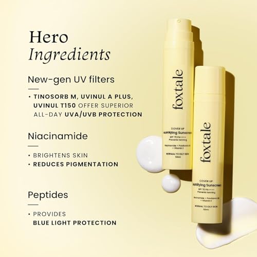 Gel-Cream Sunscreen for Oily Skin | Oil Control Sunscreen with PA++++ & Niacinamide | UVA UVB Protection | Prevents Tan | Lightweight, Pore-minimising, No White Cast - Image 5