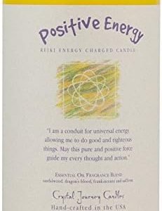 6" X 3" Crystal Journey Herbal Magic Reiki Charged Pillar Candle - Positive Energy
