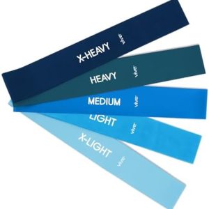 Vive Resistance Bands for Working Out (5 Pack) - Exercise & Workout Resistance Kit - Stretch, Elastic Loop Bands for Physical Therapy, Pilates, Yoga & Gym, for Men & Women - Fitness, Glute Work Out