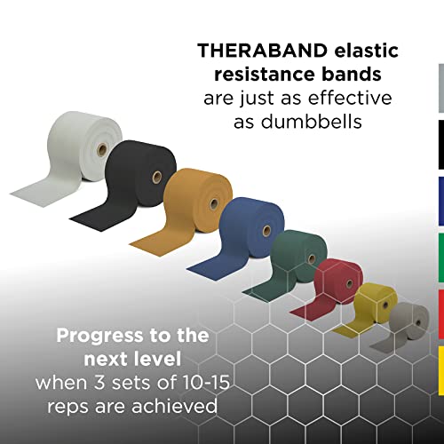 THERABAND Resistance Bands, 6 Yard Roll Professional Latex Elastic Band For Upper & Lower Body, Core Exercise, Physical Therapy, Pilates, Home Workouts, Rehab, Black, Special Heavy, Level 6 - Image 7