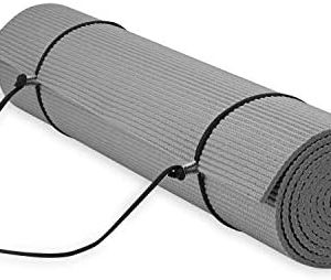Gaiam Essentials Premium Yoga Mat with Yoga Mat Carrier Sling (72"L x 24"W x 1/4 Inch Thick)