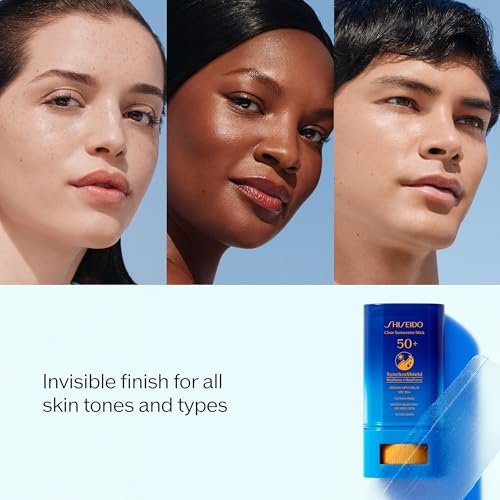 Shiseido Clear Sunscreen Stick SPF 50+ - Invisible Broad-Spectrum Face Sunscreen - Wear Under & Over Makeup - Lightweight Formula - All Skin Types - Image 4