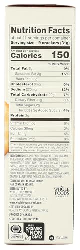 365 by Whole Foods Market, Organic Golden Round Crackers, 12 Ounce - Image 2