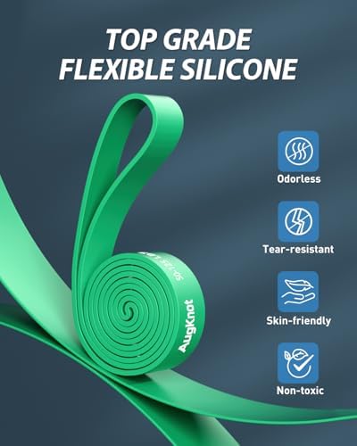 Resistance Bands for Working Out: 5-Levels Exercise Bands Set - Pull Up Assistance Elastic Silicone - Physical Therapy/Stretching/Training - Home Gym for Women&Men - Image 3