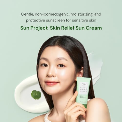 THANKYOU FARMER Sun Project Relief Sun Cream SPF50+ PA++++(50ml) - Centella Asiatica Extracts for Soothing, Reef Safe Sunscreen Travel Size - Image 2
