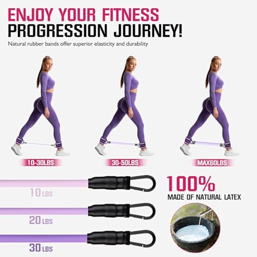 Ankle Resistance Bands with Cuffs, Home Gym Workout Equipment, Lifting Glute Butt Exercise Equipment for Women, Ankle Weights Fitness Set, Leg Booty Equipment for Training Perfect Body Shape - Image 7