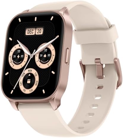 Smart Watch for Women, Smartwatch Compatible Android and iOS Phone, Answer/Make Calls, Fitness Tracker Watch, Heart Rate/Sleep Tracker/100 Sports/IP68 Waterproof, Ivory