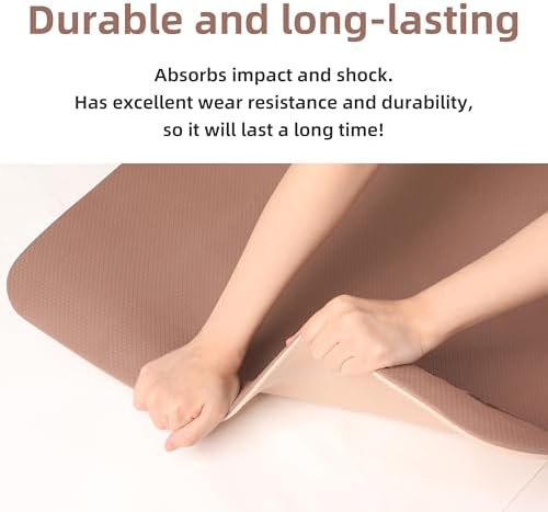 Yoga Mat Non Slip Anti-tear,extra thick-2/5 inch（10MM）High Resiliency Professional POE Yoga Mats for Women Men Kids,72"x24"inch,Workout, Yoga, Pilates and Floor Exercise, with Carrier Strap - Image 7