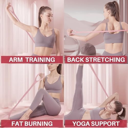LEZER Figure 8 Resistance Band, Fitness Elastic Rope, Execrise Workout for Arm, Back, Chest and Shoulder, Yoga, Pilates, Stretching, Physical Therapy Equipment - Image 3