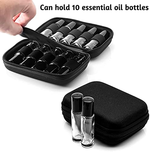Essential Oil Carrying Case Holds 10 Bottles (5/10/15ml), Hard Shell Roller Bottles Storage Bag, Travel Portable Essential Oils Bottles Organizer - Image 5