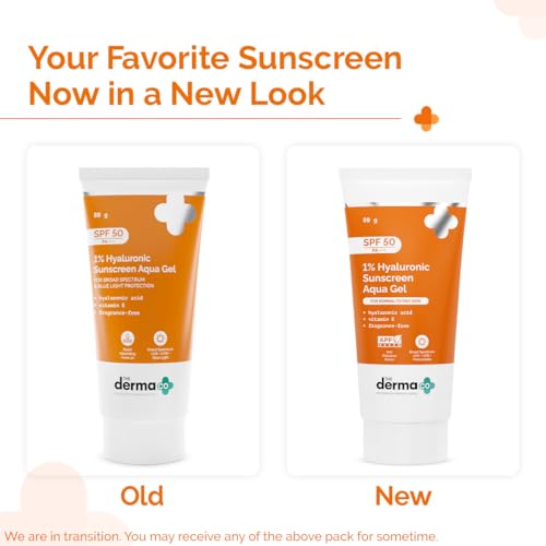 The Derma Co 1% Hyaluronic Sunscreen Aqua Gel with SPF 50 & PA++++ | Broad Spectrum UVA/B & Blue Light Protection | Suits Oily to Normal Skin | 2.82 Oz/80 g - Image 3
