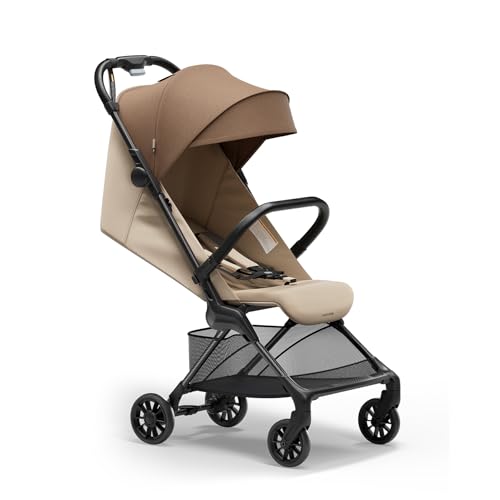 Lightweight Baby Strollers for Airplane, Ultra-Compact Travel Stroller, Light & Strong Portable Toddler Stroller with Carbon Fiber Frame and UPF 50+ Waterproof Canopy, Only 9.9 lbs, Brown - Image 9