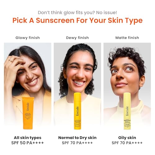 Fox-tale Dewy Sunscreen SPF 70 PA++++, Water-Resistant, with Niacinamide and Provitamin B5, for Normal to Oily Skin, 50ml Pack of 2 - Image 8