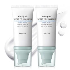 Centella Sunscreen SPF 50, Sunscreen for Face, Water Resistant Strong UV Protection No White Cast, Centella Madagascar Face Sun Screen Oil Free Korean Skincare(Blue 2)