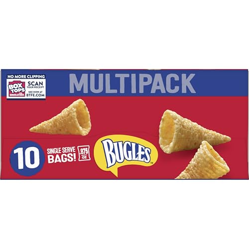 Bugles Original Crispy Corn Snacks, Snack Bags Multipack, 10 Ct, 8.75 oz - Image 7