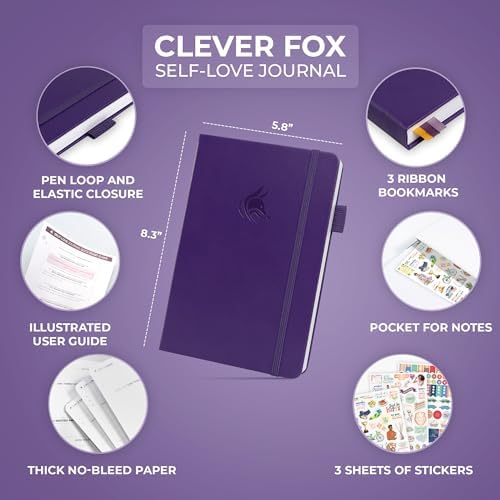Clever Fox Self-love Journal – Guided Self-Discovery Log for Self-care, Reflection & Self-help, Mental Health, Gratitude & Mindfulness (Purple) - Image 6