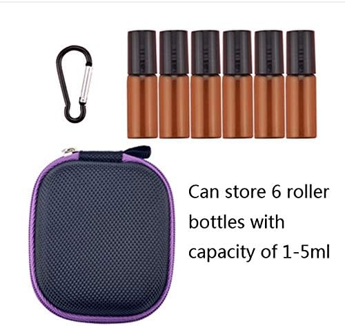 3Pcs Portable Essential Oil Carrying Case Mini Travel Size Essential Oils Storage Bag Organizer Hard Shell Case Holds 6 Bottles(Can hold 1ML 2ML 3ML 5ML Roller Bottle)-Great for Travel - Image 5