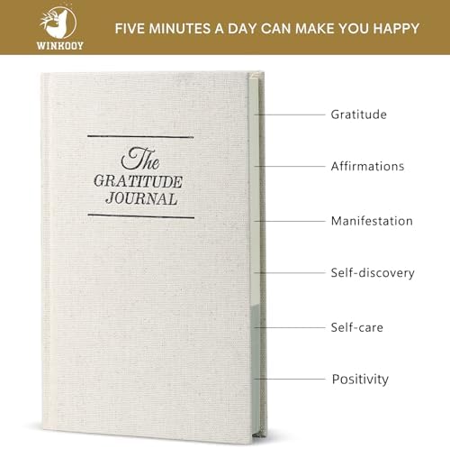 The Gratitude Journal with Gift Box - Get More Happiness, Optimism, Affirmation, Productivity & Self Care, Undated Daily Journal for Women Men, Hardcover, Beige - Image 2
