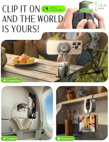 LISEN Airplane Gadgets Travel Europe Vacation Essentials Phone Holder for iPhone 17 MagSafe Travel Accessories Long Flight Must Have Toddler Mini Travels Essentials Kids Women Cruise Essentials - Image 5