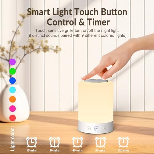Quietbliss Tibetan Singing Bowl Machine – 9 Authentic Bowl Sounds with Adjustable Night Light for Meditation, Yoga, Chakra Healing, Stress Relief & Sleep Therapy, Timer, Portable & Touch Control - Image 6